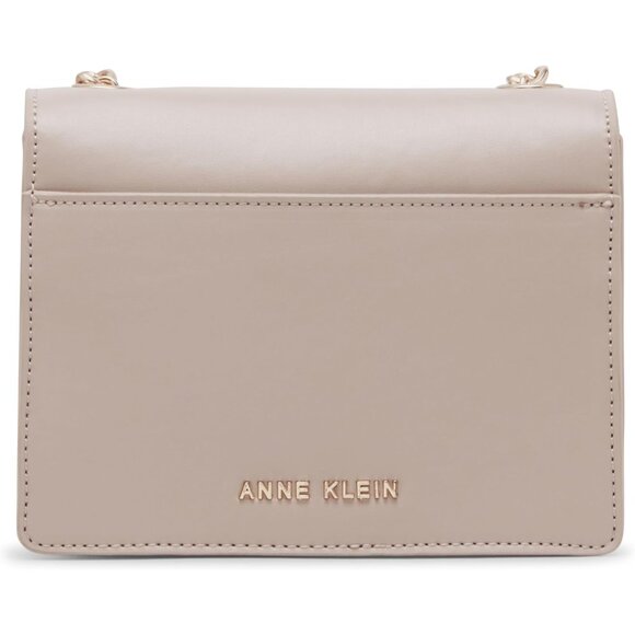 Elegant Women's Boxed Flap Crossbody Bag with Floral Applique & Card Case, Polye - Picture 2 of 5